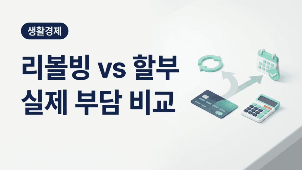 리볼빙 vs 할부 카드 결제 방식 대표 이미지