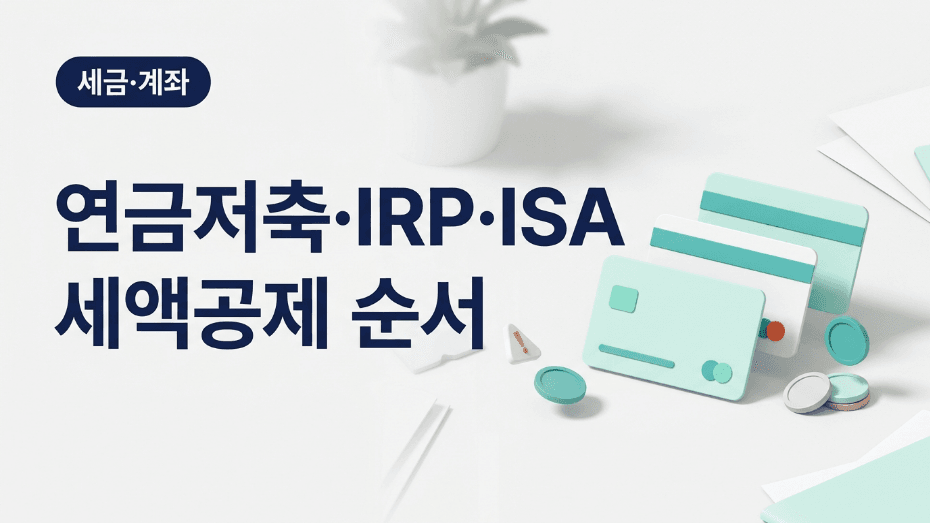 연금저축 IRP ISA 세액공제 순서를 비교하는 대표이미지