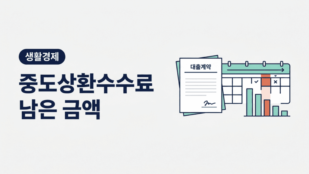 중도상환수수료 계산과 상환원금 및 남은 기간별 예상금액을 보여주는 대표이미지