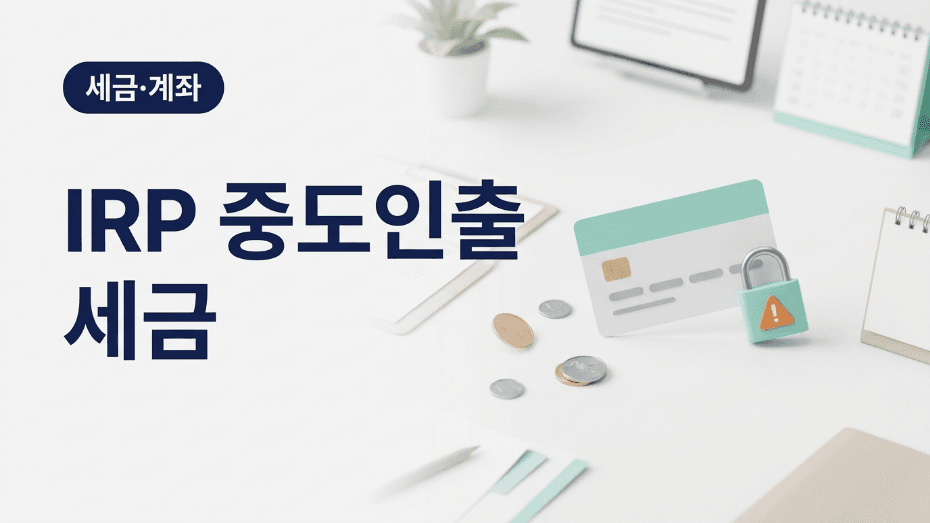 IRP 중도인출 시 세금 부과 조건을 설명하는 대표이미지