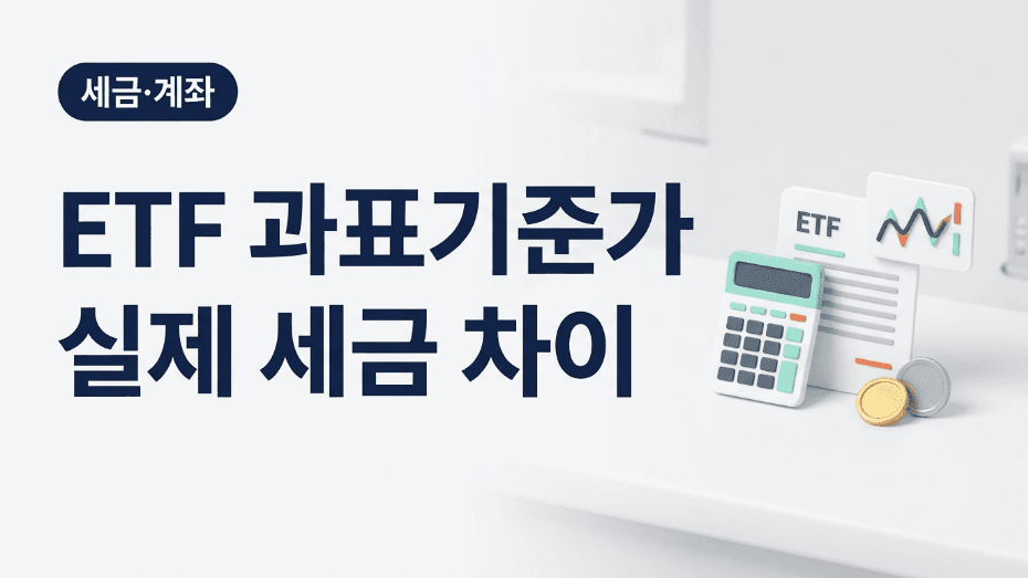 ETF 과표기준가 실제 세금 차이 대표이미지
